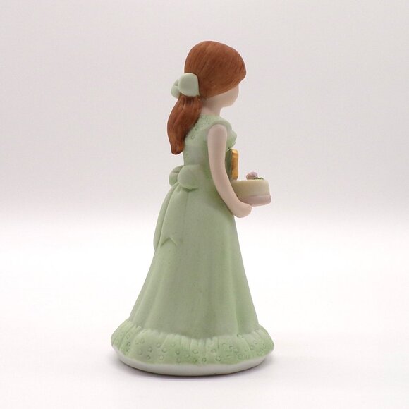 ENESCO Growing up Birthday Girls Figurine 11 Brown Hair Cake Porcelain VTG 1982 - Picture 4 of 11